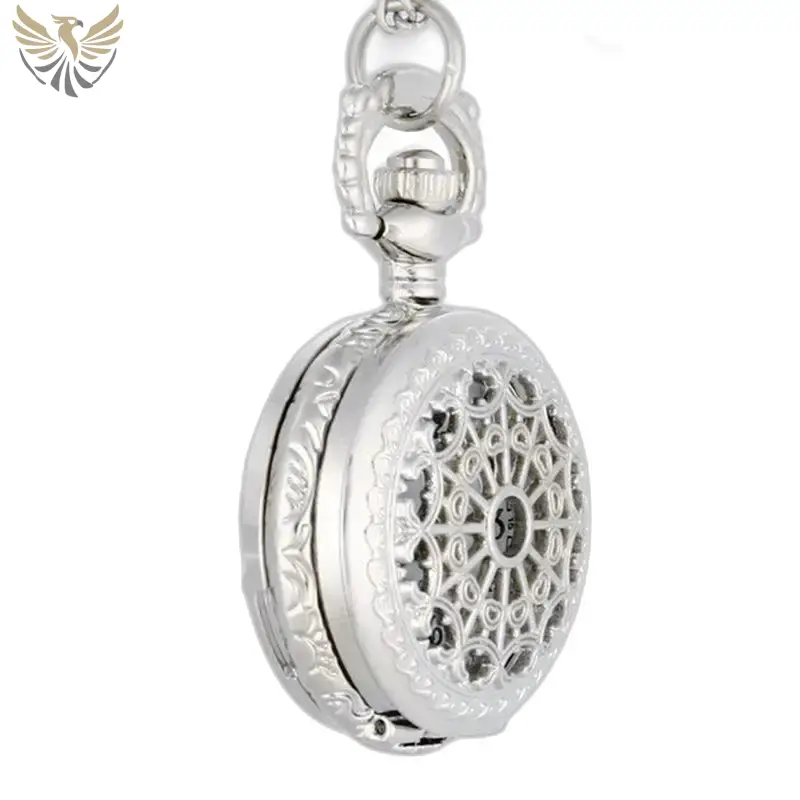 Collier Montre Vintage Femme Argent Bronze