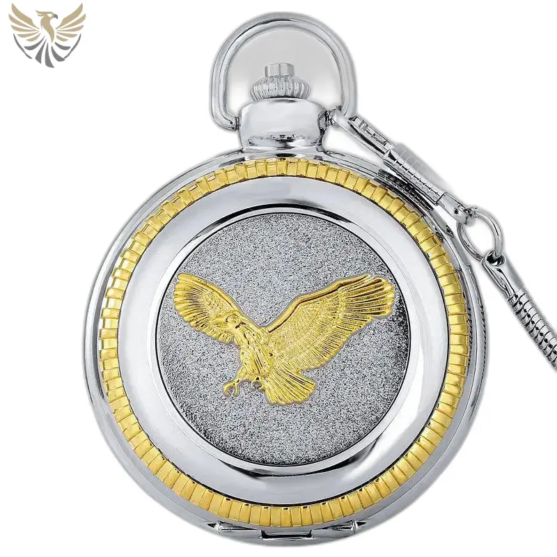 Montre à Gousset Aigle Or et Argent Luxe