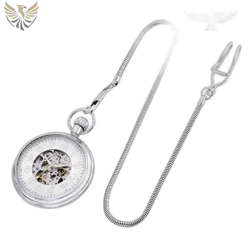Montre à Gousset Automatique Argent Cadran Ouvert