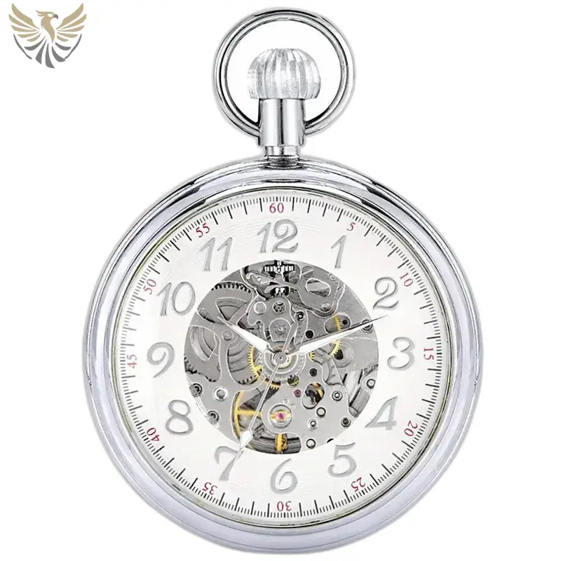 Montre à Gousset Automatique Argent Cadran Ouvert