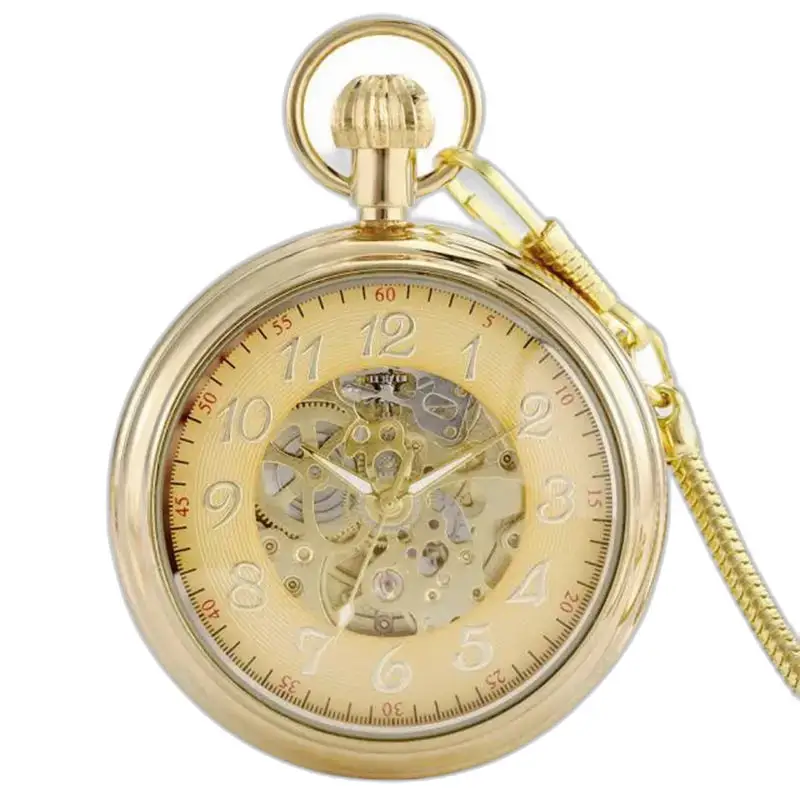 Montre à Gousset Automatique Cadran Ouvert Luxe - Argent