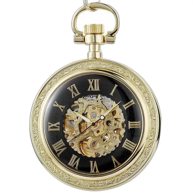 Montre à Gousset Cadran Ouvert Luxe Moderne - Noir