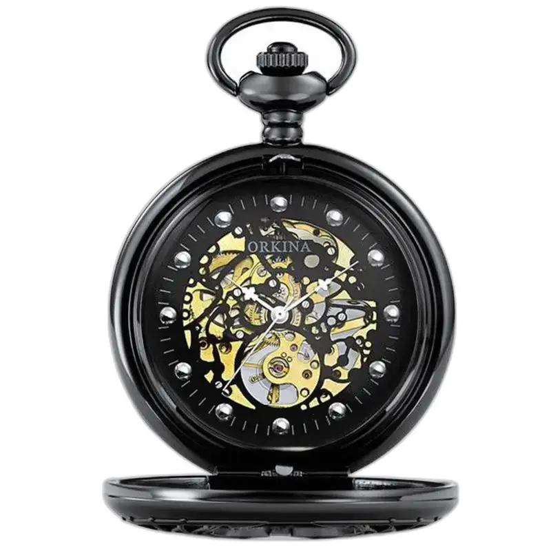Montre à Gousset Chic Mécanique Or Remontage Manuel - Bleu