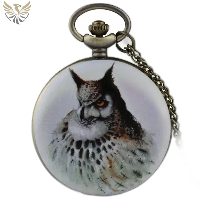 Montre à Gousset Collier Snowl Fantaisie Bronze