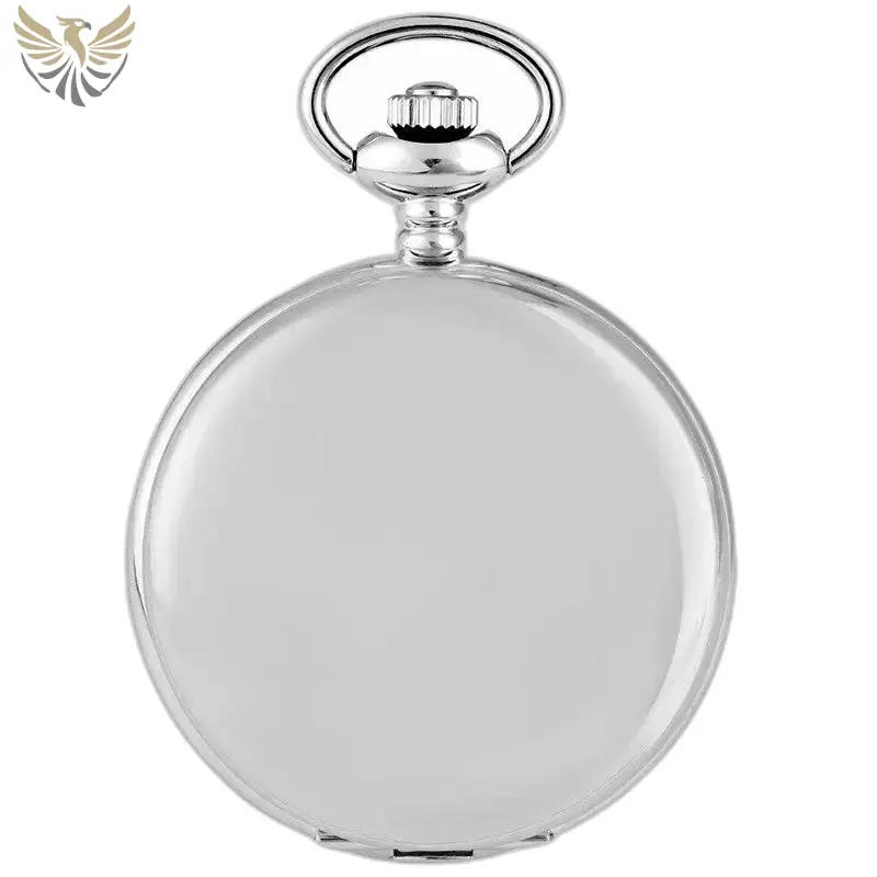 Montre à Gousset Demi Chasseur Mécanique Chic en argent, élégante et classique