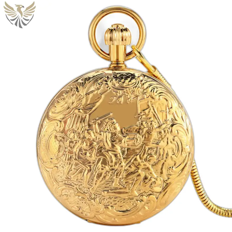 Montre à Gousset Double Clapet Luxe Or avec un design élégant et raffiné