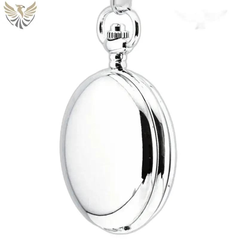 Montre à gousset Double Clapet Mécanique Chic avec un élégant boîtier en argent