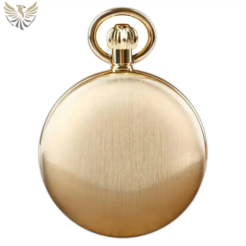 Montre à gousset double luxury avec boîtier en or élégant pour homme et femme