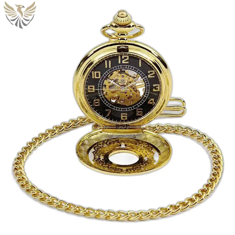 Montre à gousset femme or chic avec mouvement mécanique et remontage manuel élégant