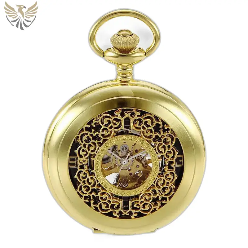 Montre à gousset femme or, style chic, mécanique à remontage manuel, élégante et raffinée