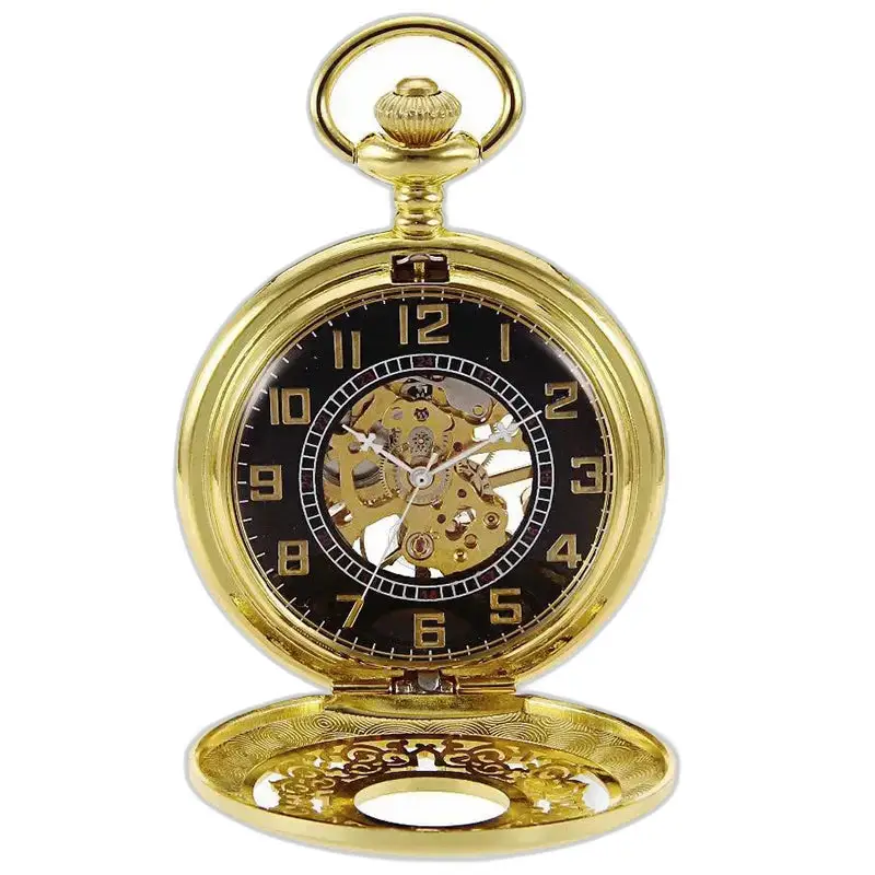 Montre à gousset femme or chic avec mouvement mécanique et remontage manuel élégant