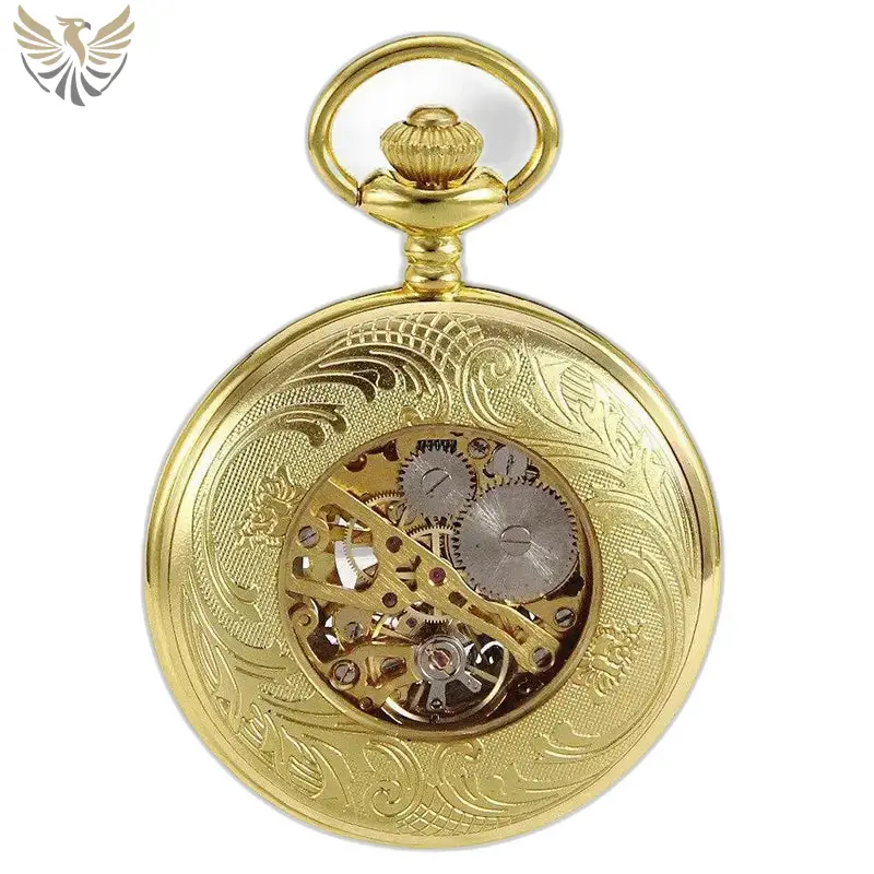 Montre à gousset femme or mécanique avec remontage manuel, style chic et élégant