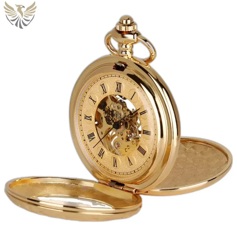Montre à Gousset Golden Memory Luxe avec finition dorée élégante et mécanique
