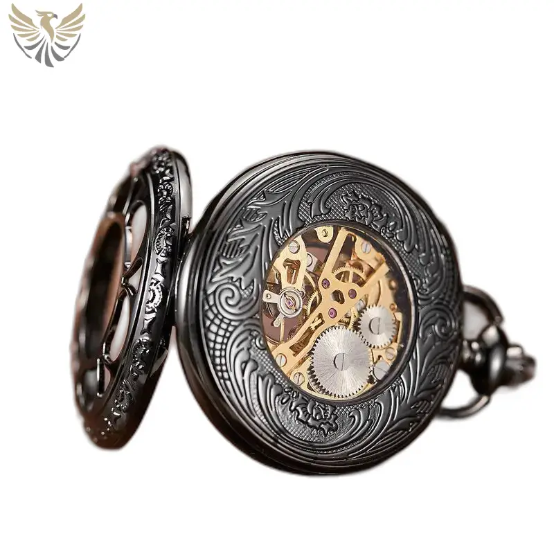 Montre à Gousset Lumineuse Spider Ruins avec mécanisme visible et design orné