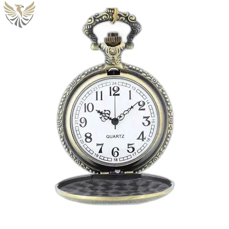 Montre à gousset Maître Hibou Originale et Tendance avec un visage ouvert antique