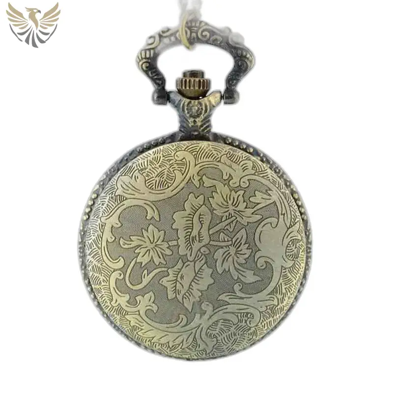 Montre à Gousset Maître Hibou Originale et Tendance en bronze ornée