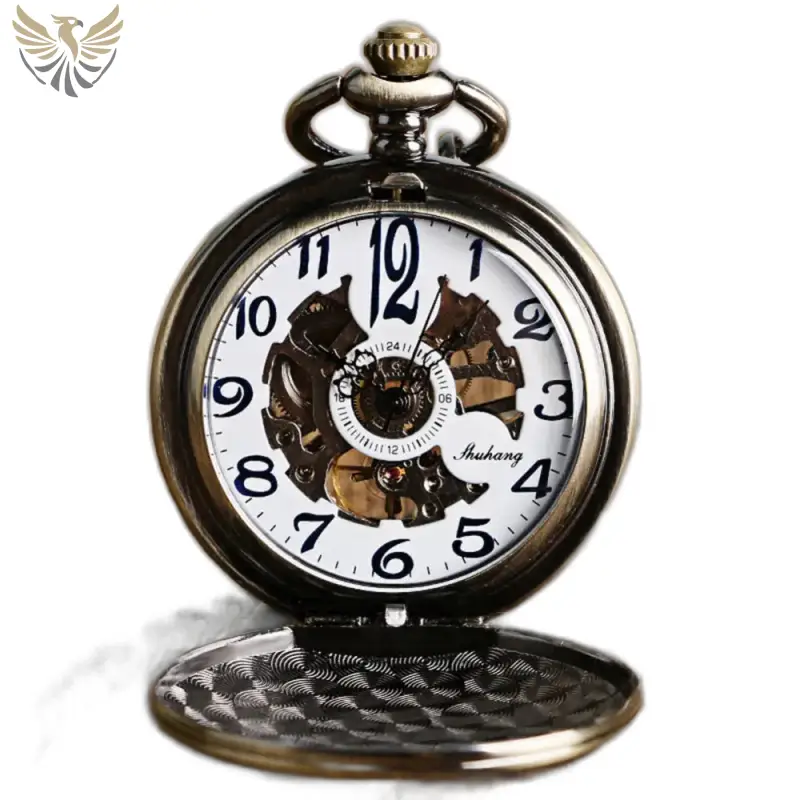 Montre à gousset Mécanique Bronze Héritage Vintage avec design antique élégant
