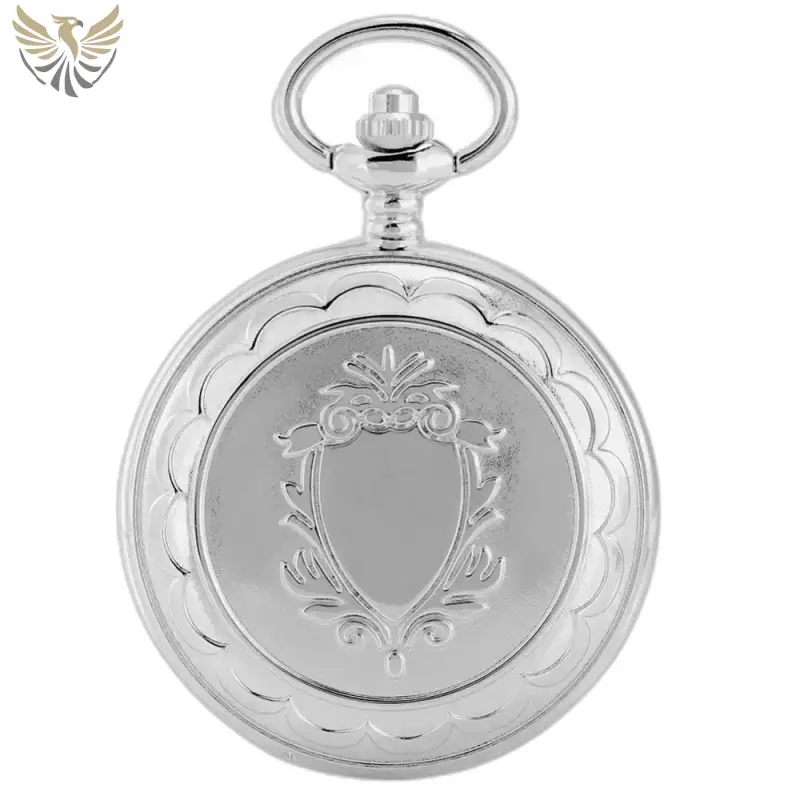 Montre à Gousset Mécanique Locomotive Regal Luxe avec un bouclier décoratif en argent