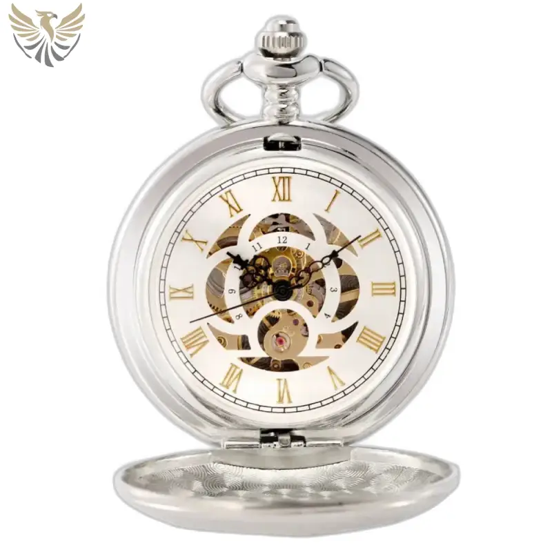 Montre à Gousset Mécanique Locomotive Regal Luxe en argent avec mécanisme raffiné