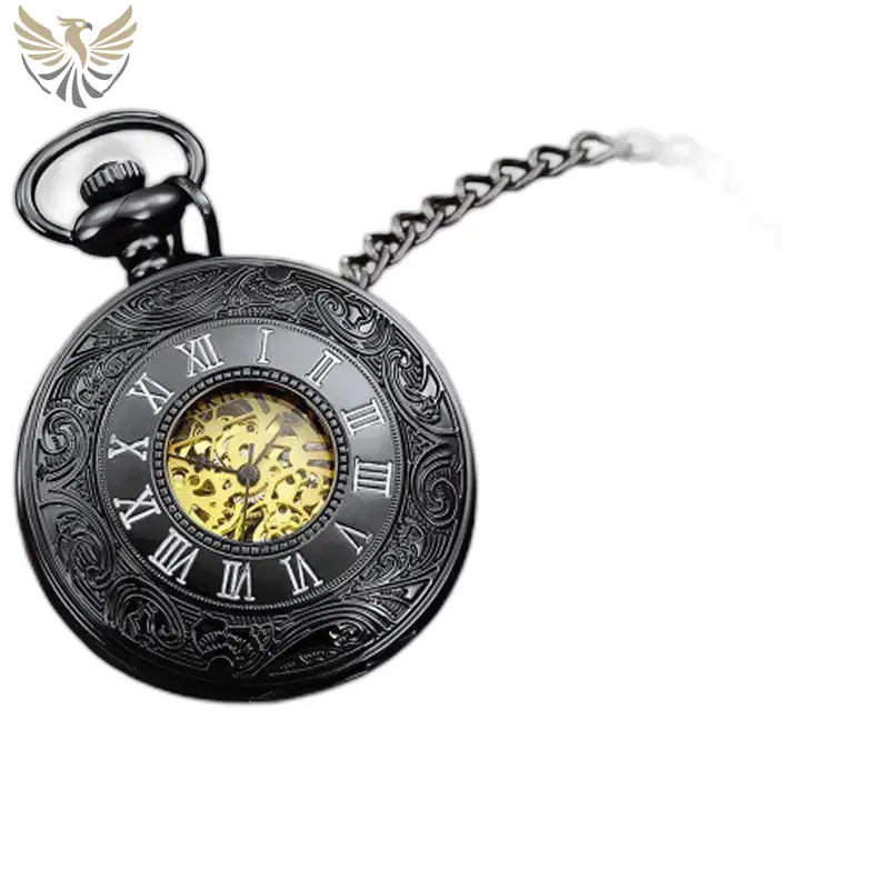 Montre à Gousset Moderne Mécanique Chic avec chaîne, élégante et raffinée