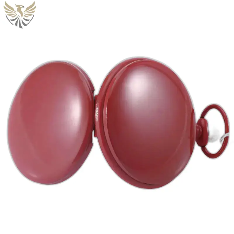 Montre à gousset Quartz Chasseur Colorful avec un boîtier rouge élégant