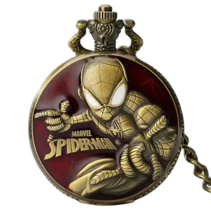 Montre à Gousset Quartz Marvel Spider Man Vintage avec design de Spiderman