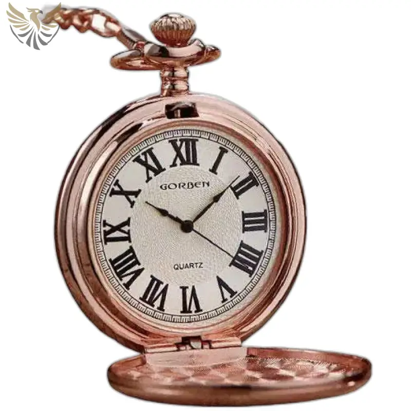 Montre à Gousset Quartz Or Rose Chasseur avec un élégant design en or rose