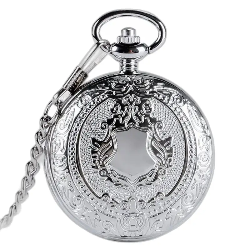 Montre à Gousset Royal Silver Boitier Chasseur Chic avec chaîne en argent ornée
