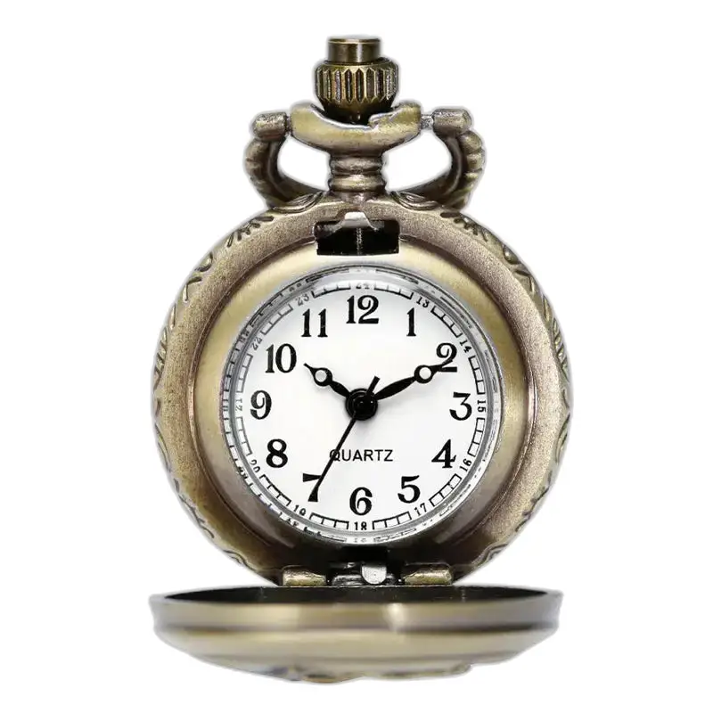 Montre Collier Big Ben Bronze Fantaisie avec montre de poche au style antique