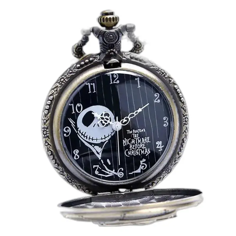 Montre Collier Cauchemar avant Noël en Bronze avec design inspiré du film classique