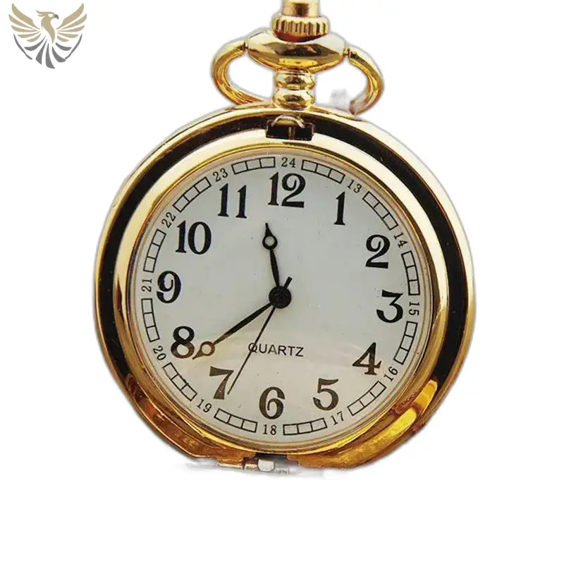 Montre Collier Chic Royale pour Homme Femme, montre collier dorée avec cadran blanc