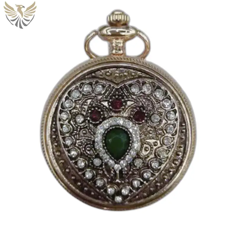Montre Collier Coeur Luxueuse avec Pierres Précieuses et design élégant
