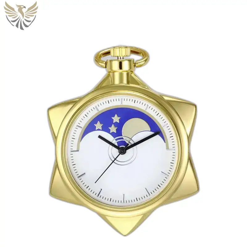 Montre Collier étoile D’or Vintage avec montre collier en forme d’étoile dorée