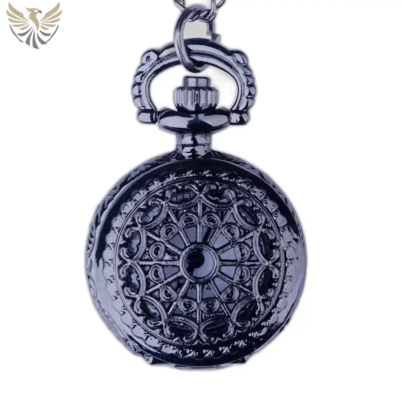 Montre Collier Girl’s Charm Vintage Chic avec une montre de poche en métal orné