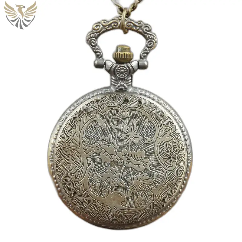 Montre Collier Harley Davidson en bronze avec affichage analogique et design ancien