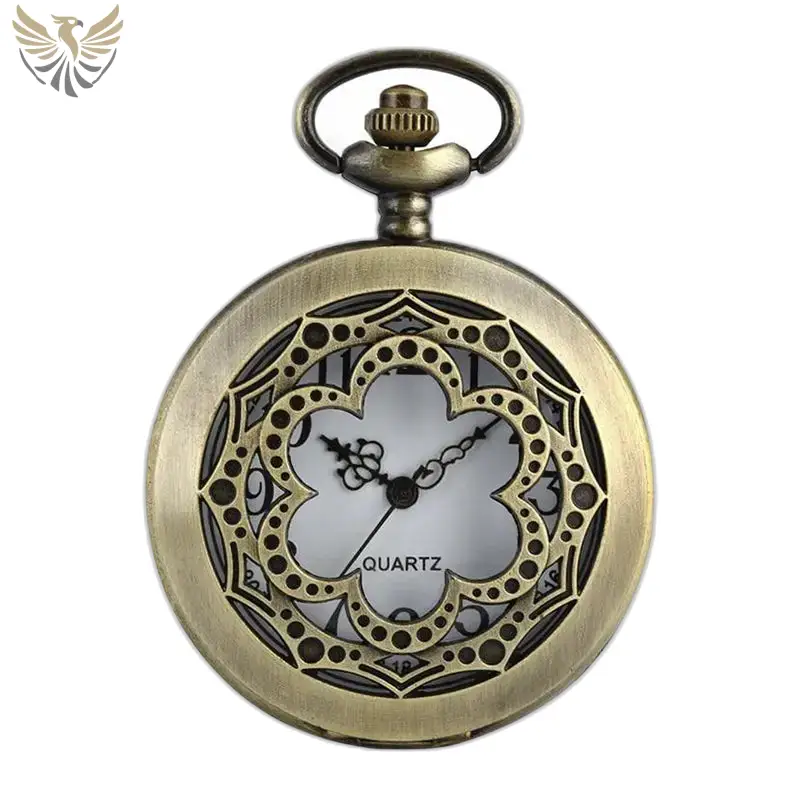 Montre Collier My Little Flower Bronze avec montre collier au style ancien