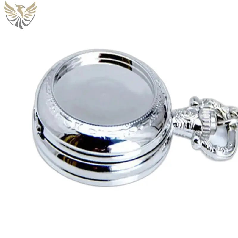 Montre Collier Personnalisable élégante pour Lui avec montre collier en argent brillant