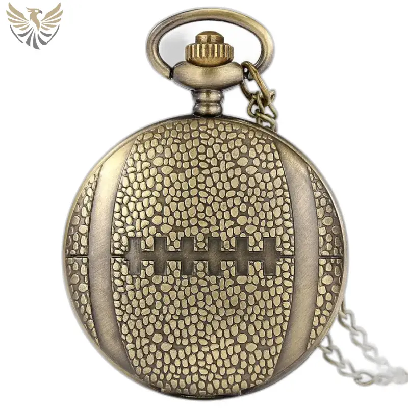 Montre Collier Quartz Fantaisie Bronze en forme de ballon de football élégant