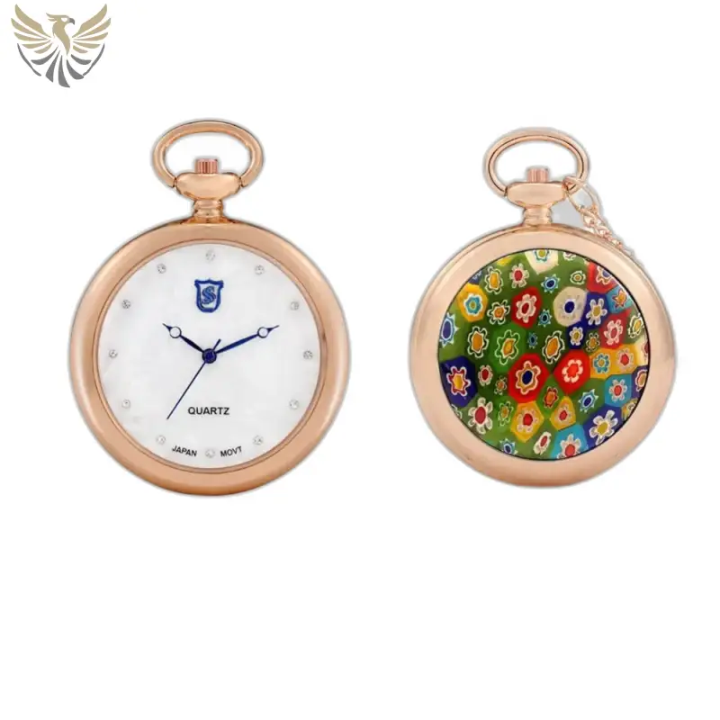 Deux montres collier quartz en or rose, Montre Collier Quartz Lady Rose Moderne
