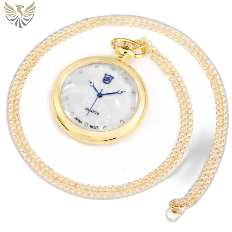 Montre Collier Quartz Lady Rose Moderne avec montre pocket en or et chaîne élégante