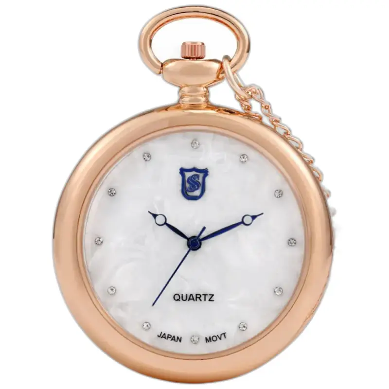 Montre Collier Quartz Lady Rose Moderne avec montre en or rose élégante