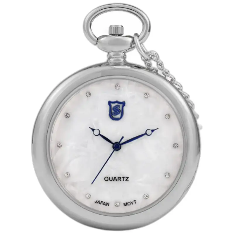 Montre Collier Quartz Lady Rose Moderne avec chaîne en argent et détail élégant
