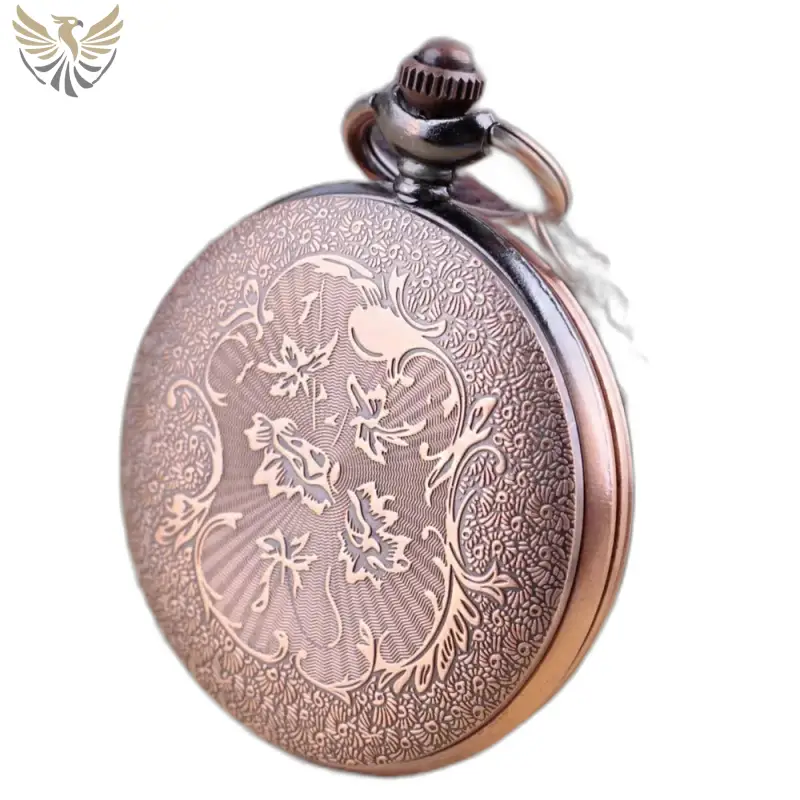Montre Collier Quartz Vintage Femme Bronze avec montre collier élégante en bronze