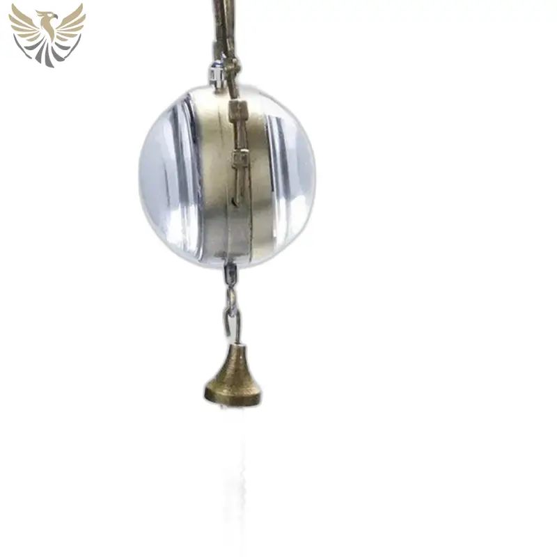 Sphere en verre clair avec bandes métalliques pour Montre Collier Rétro Chic