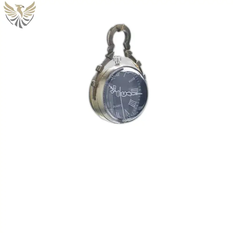 Montre collier rétro chic pour femme avec montre à gousset argentée