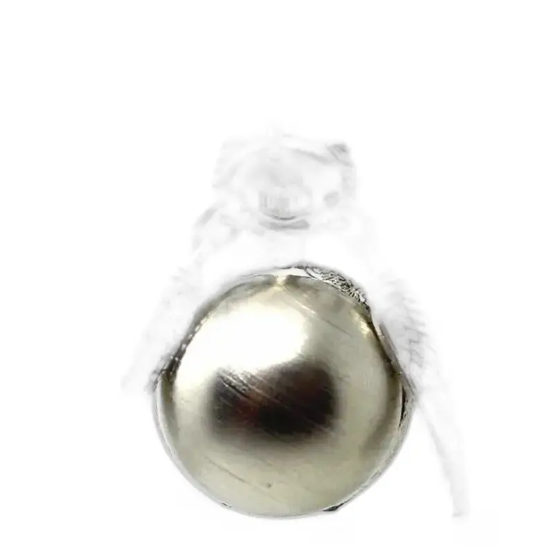 Boules métalliques brillantes avec du fluff blanc pour Montre Collier Vif D’or