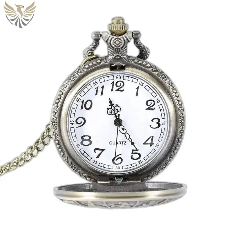 Montre Collier Vintage Quartz Zodiaque Chinois avec boîtier métallique orné