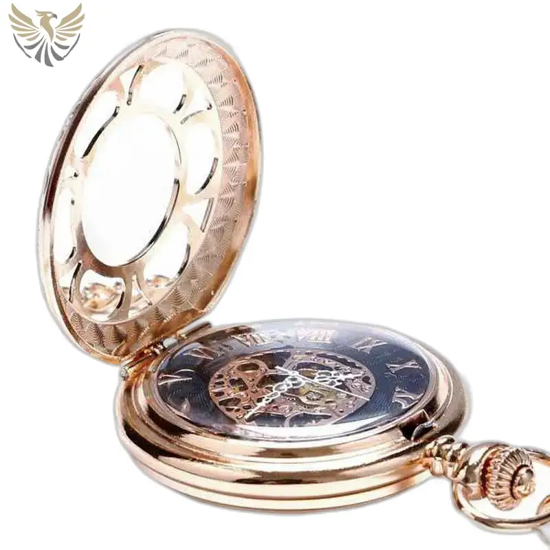 Montre de Poche à Gousset Émeraude d’Or Luxe avec cadran en or rose élégant