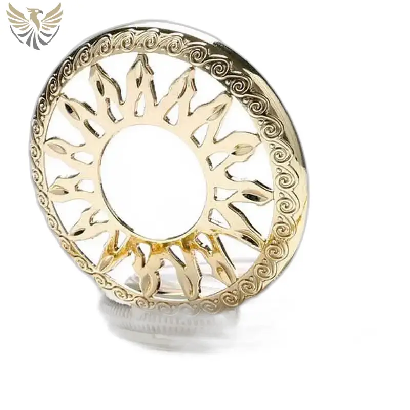 Bague dorée à motifs en éclat pour Montre de Poche à Gousset Luxe Diamant