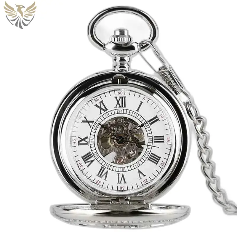 Montre de Poche à Gousset Luxe Diamant D’Argent, élégante et raffinée